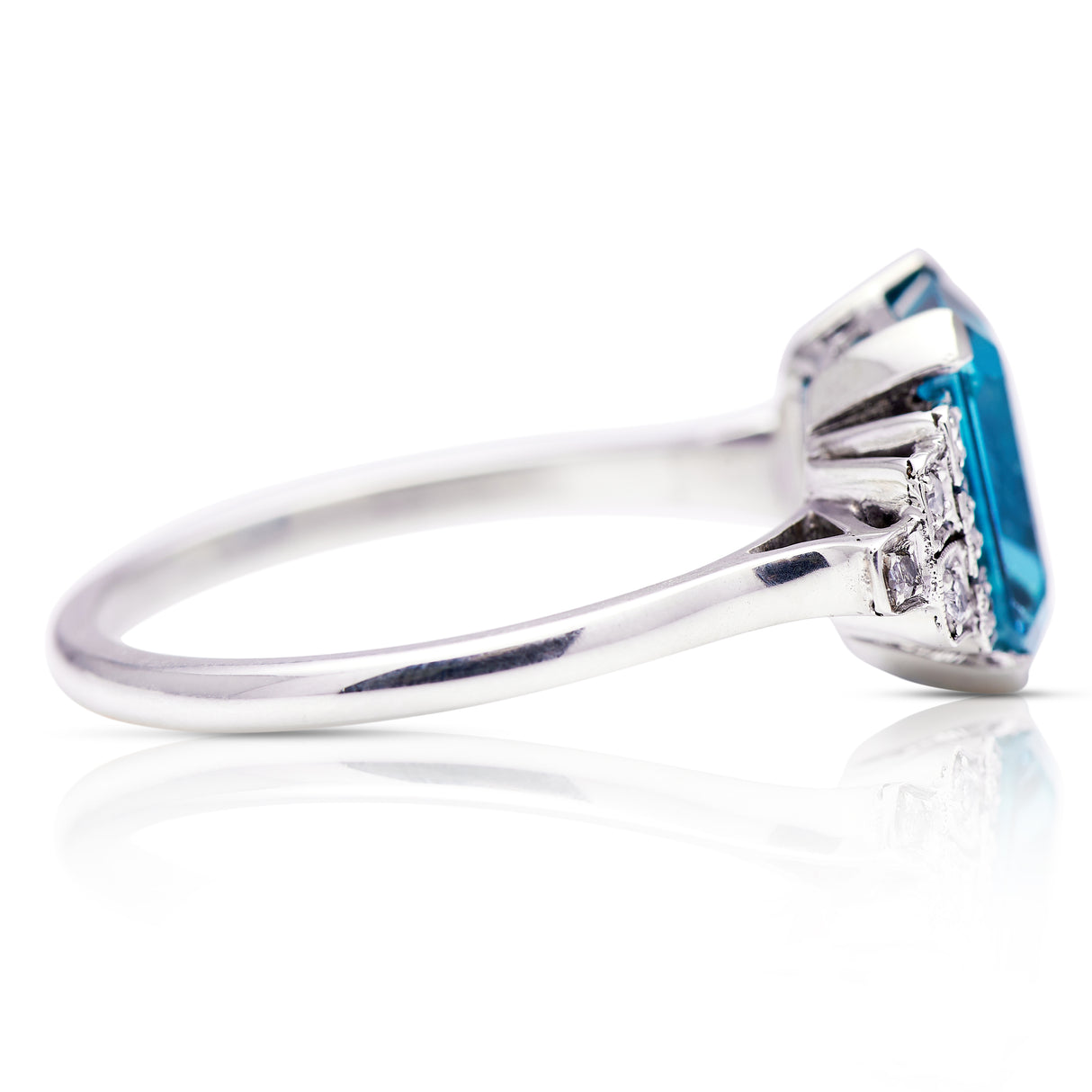Art Deco | zircon & diamond ring, complete with original receipt