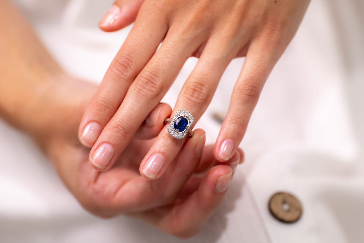 Belle Époque, French, Platinum, Sapphire and Diamond Ring