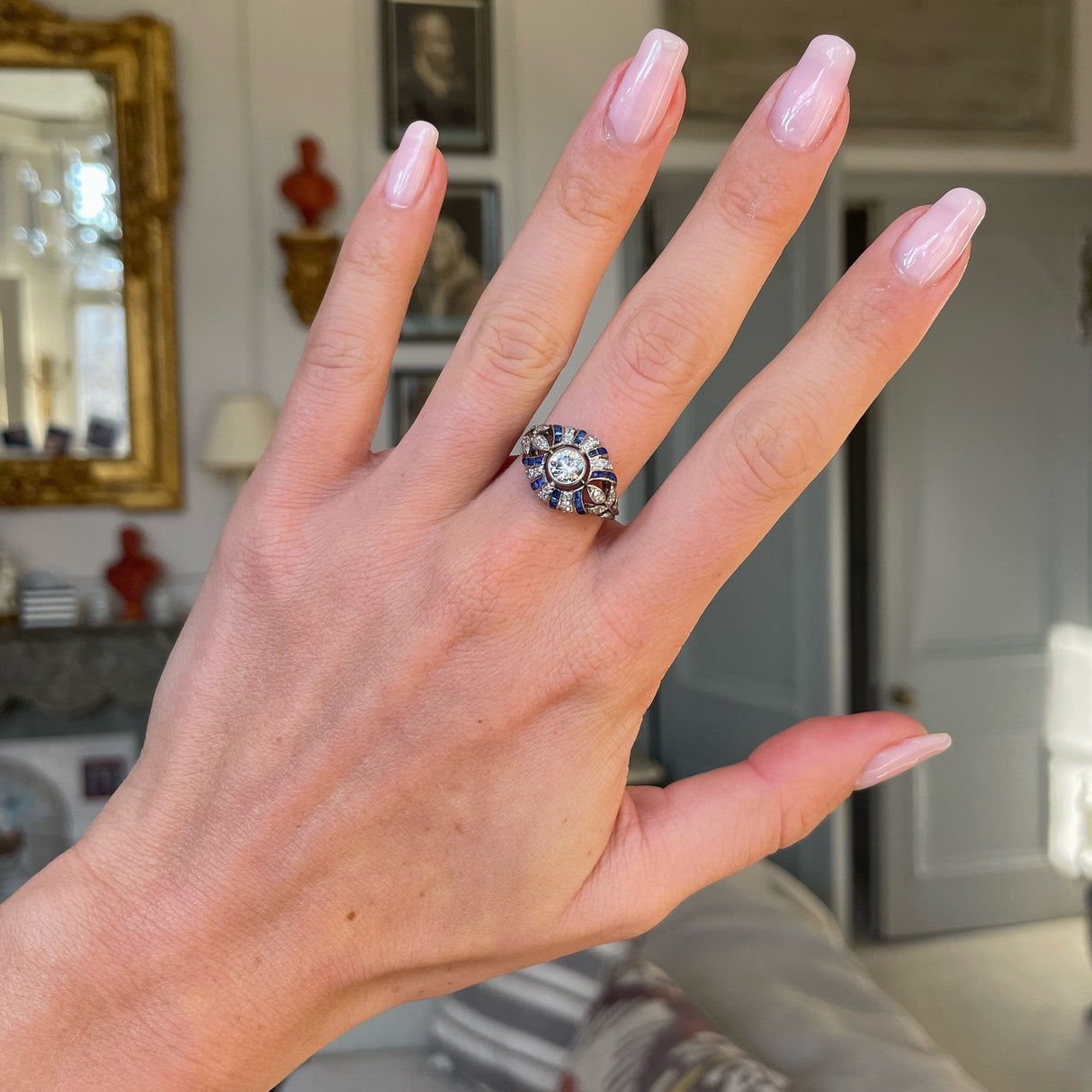 Edwardian Belle Époque sapphire & diamond ring