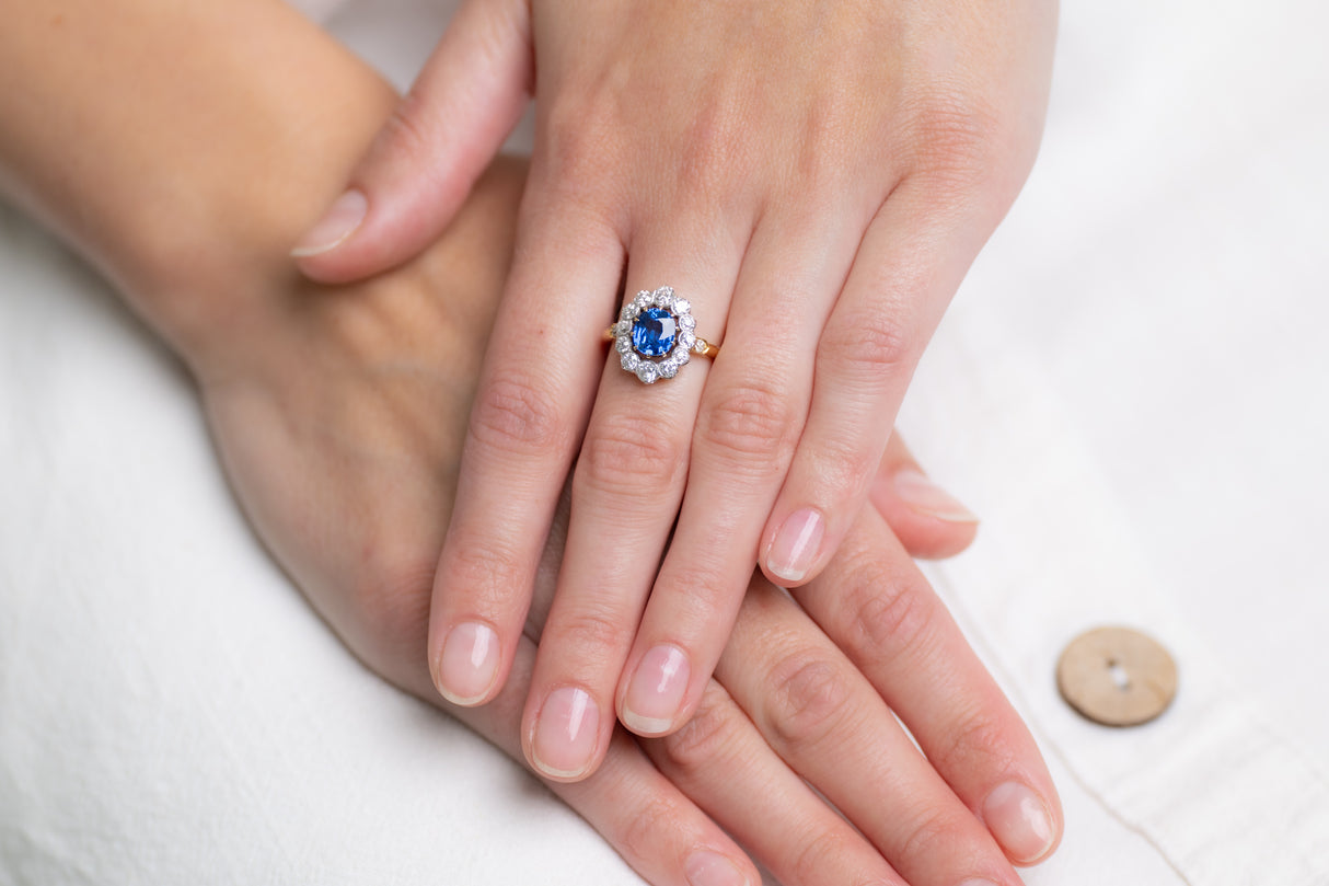 Edwardian, 18ct Gold, Platinum, Sapphire and Diamond Ring