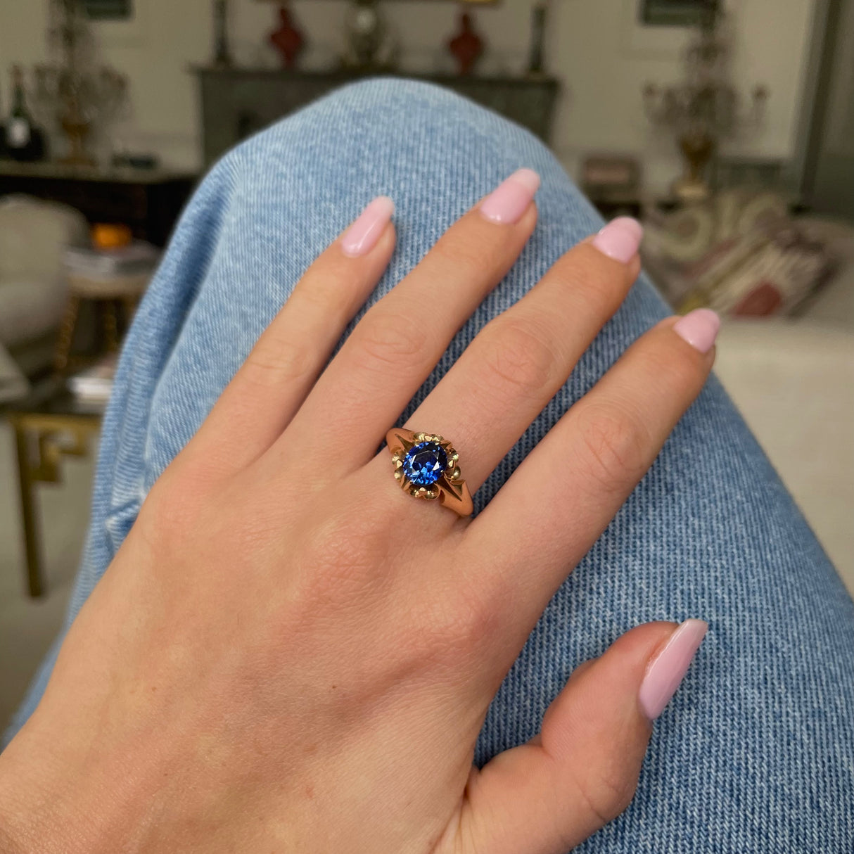 Engagement | Victorian, 18ct gold sapphire ring