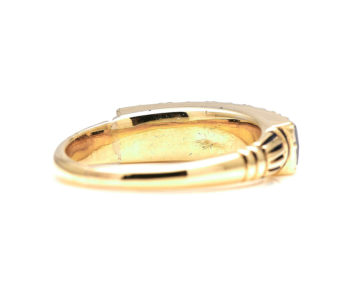 Georgian, gold, chrysoberyl five-stone ring
