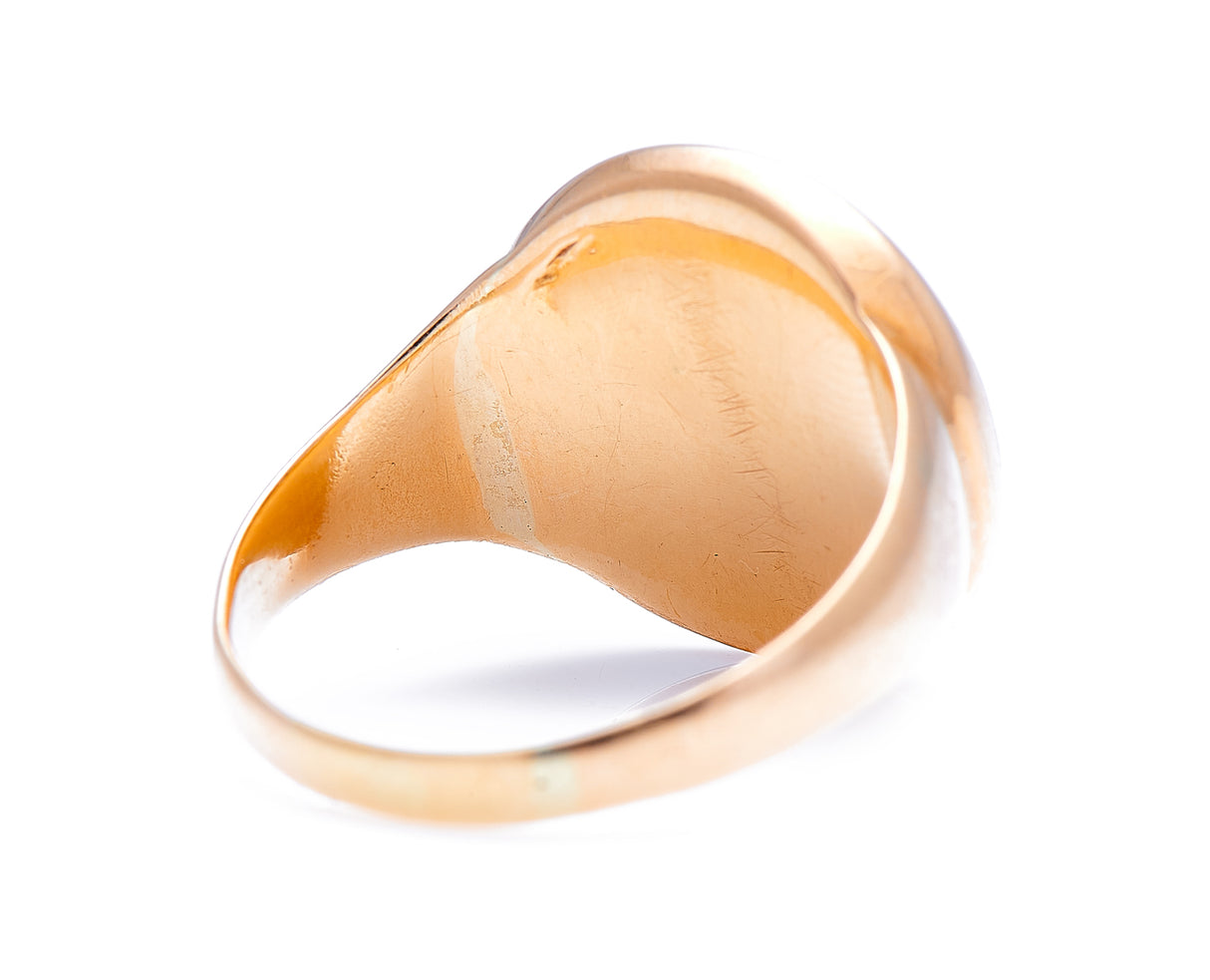 Georgian, 18ct gold, onyx intaglio ring