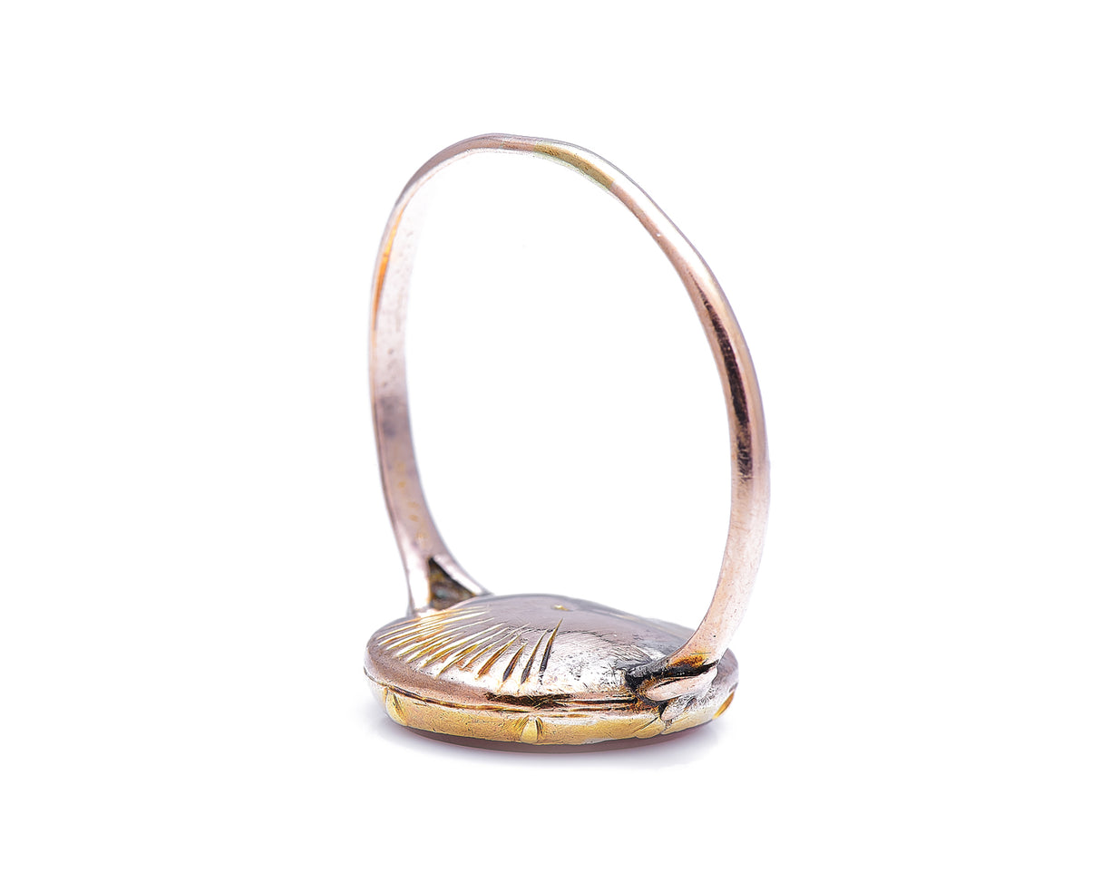 Georgian, gold, carnelian agate intaglio ring