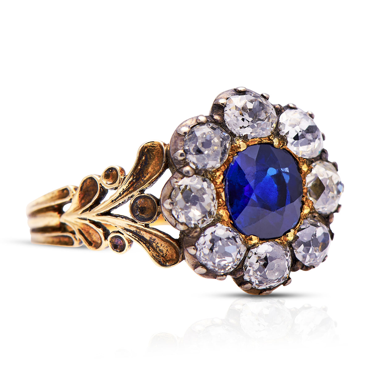 Georgian_Sapphire_Foiled_Diamond_Ring