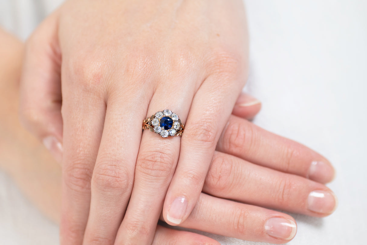 Georgian_Sapphire_Foiled_Diamond_Ring