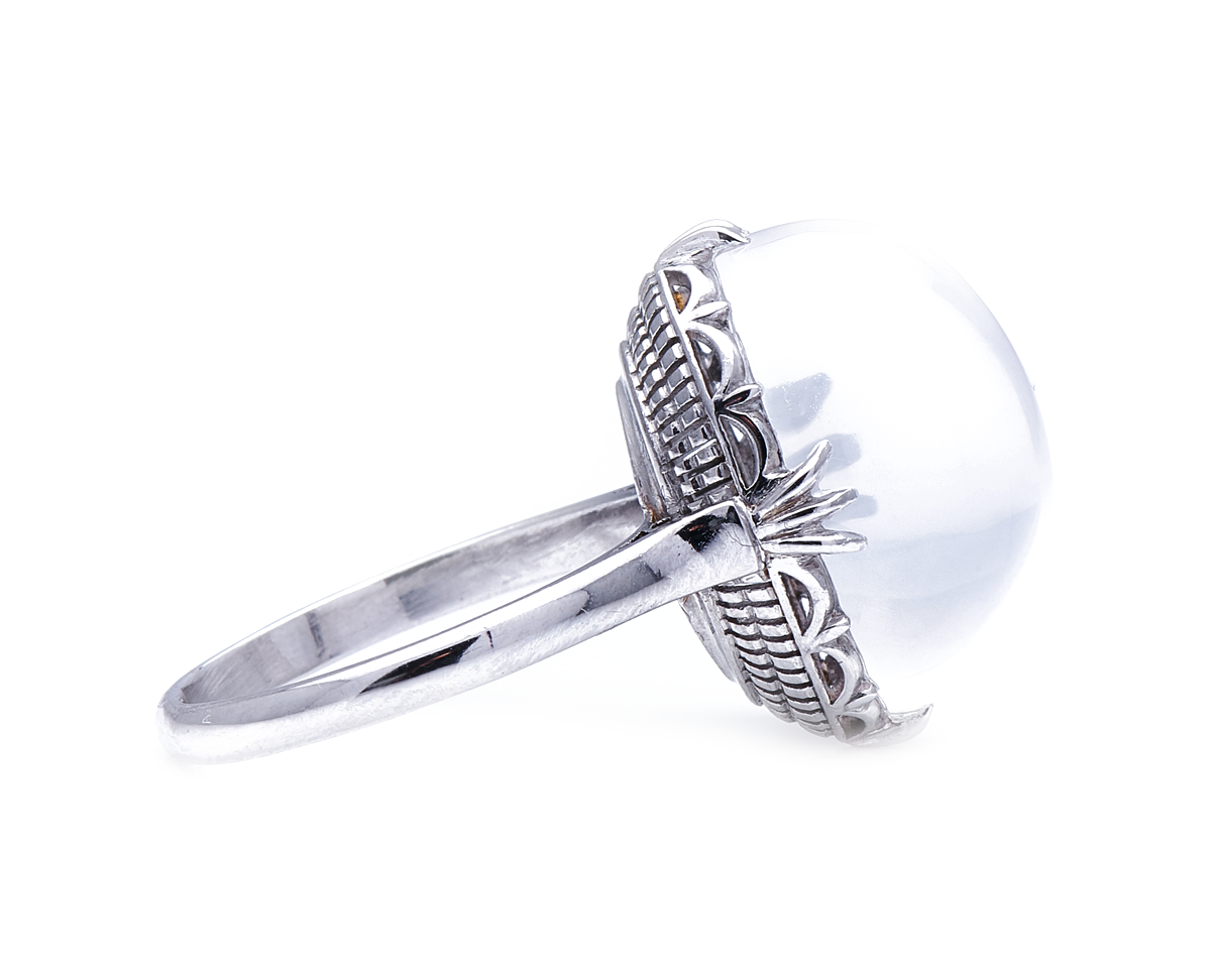 Antique_Rings | Vintage_rings | Antique Engagement Rings | Antique Ring Boutique | Vintage Engagement Rings | Antique Engagement Rings | Antique Jewellery company | Vintage Jewellery Mid Century, 1950’s, 18ct White Gold, Moonstone Ring