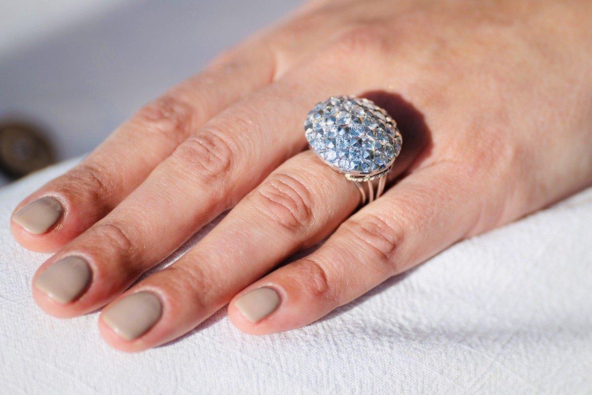 Mid century, diamond cocktail ring