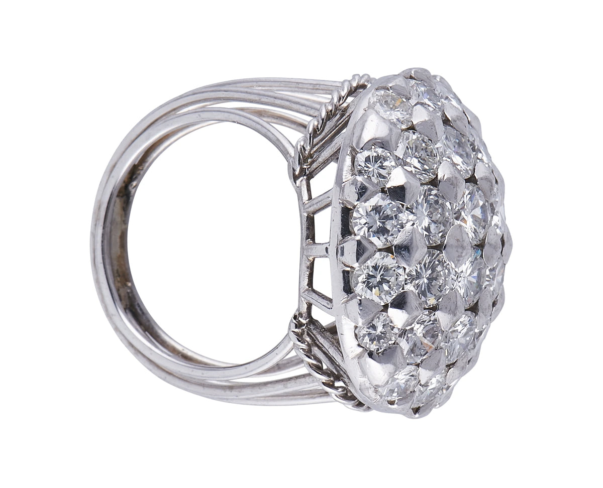 Mid century, diamond cocktail ring