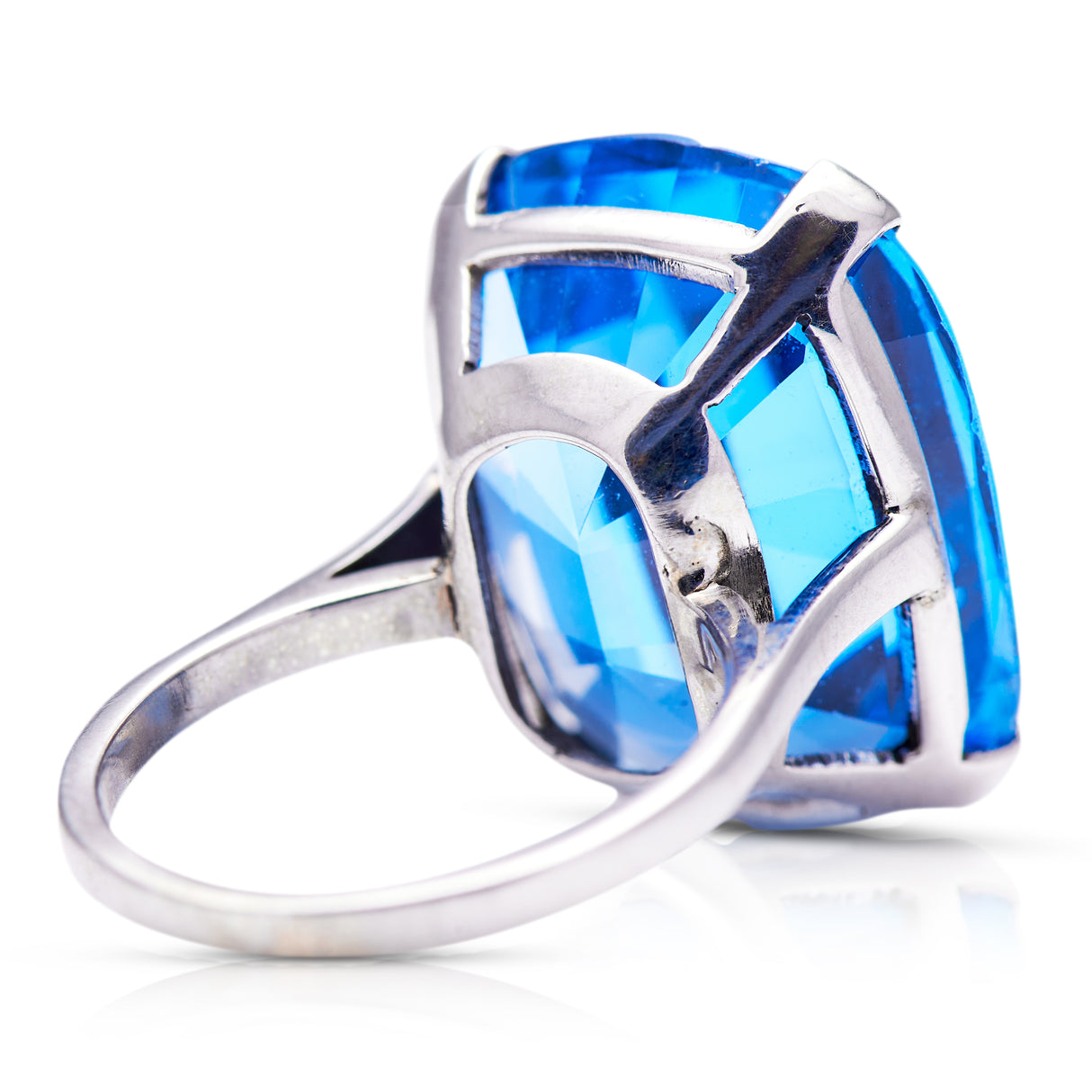 Antique, 1920s azure-blue stone ring