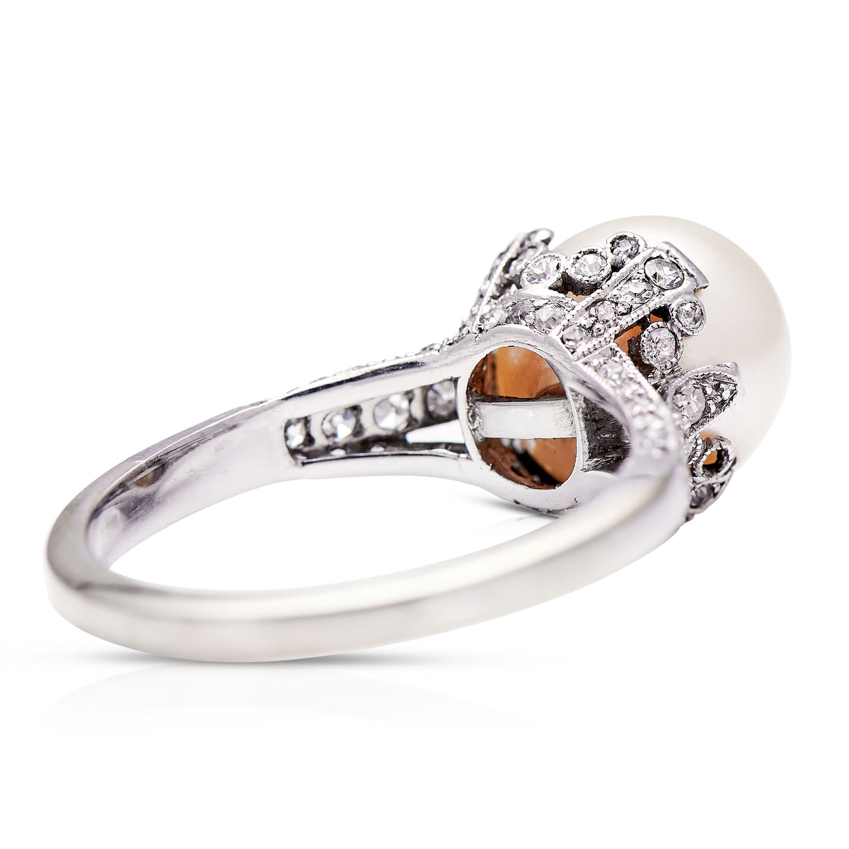 Belle Époque, natural pearl & diamond ring