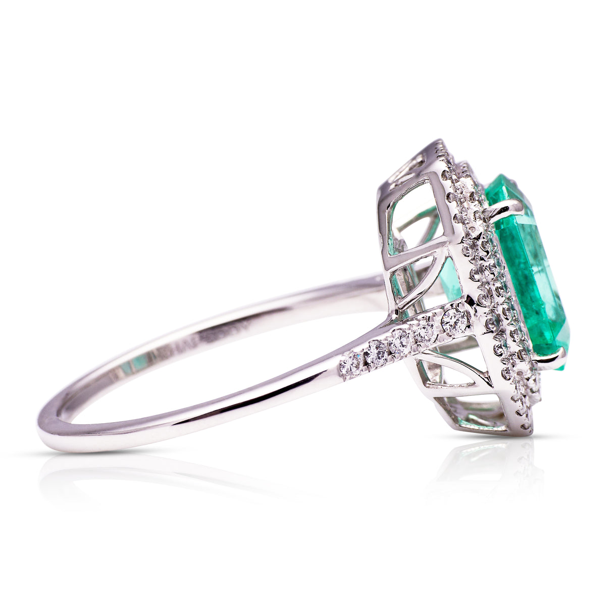 Party time | a stunning emerald and diamond cocktail ring, 18ct white gold