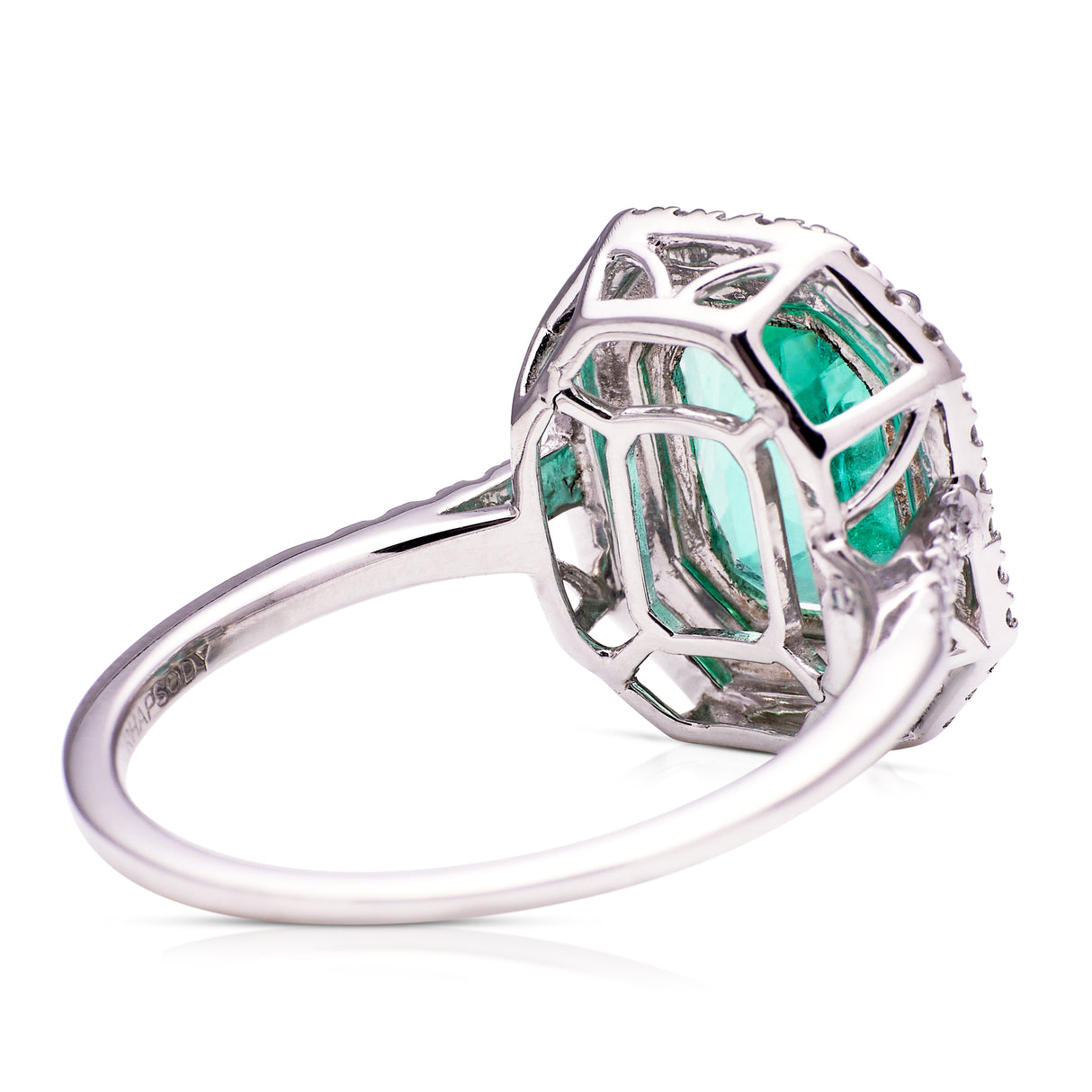 Party time | a stunning emerald and diamond cocktail ring, 18ct white gold
