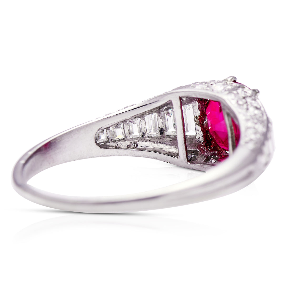 Art Deco, Burmese ruby & diamond ring