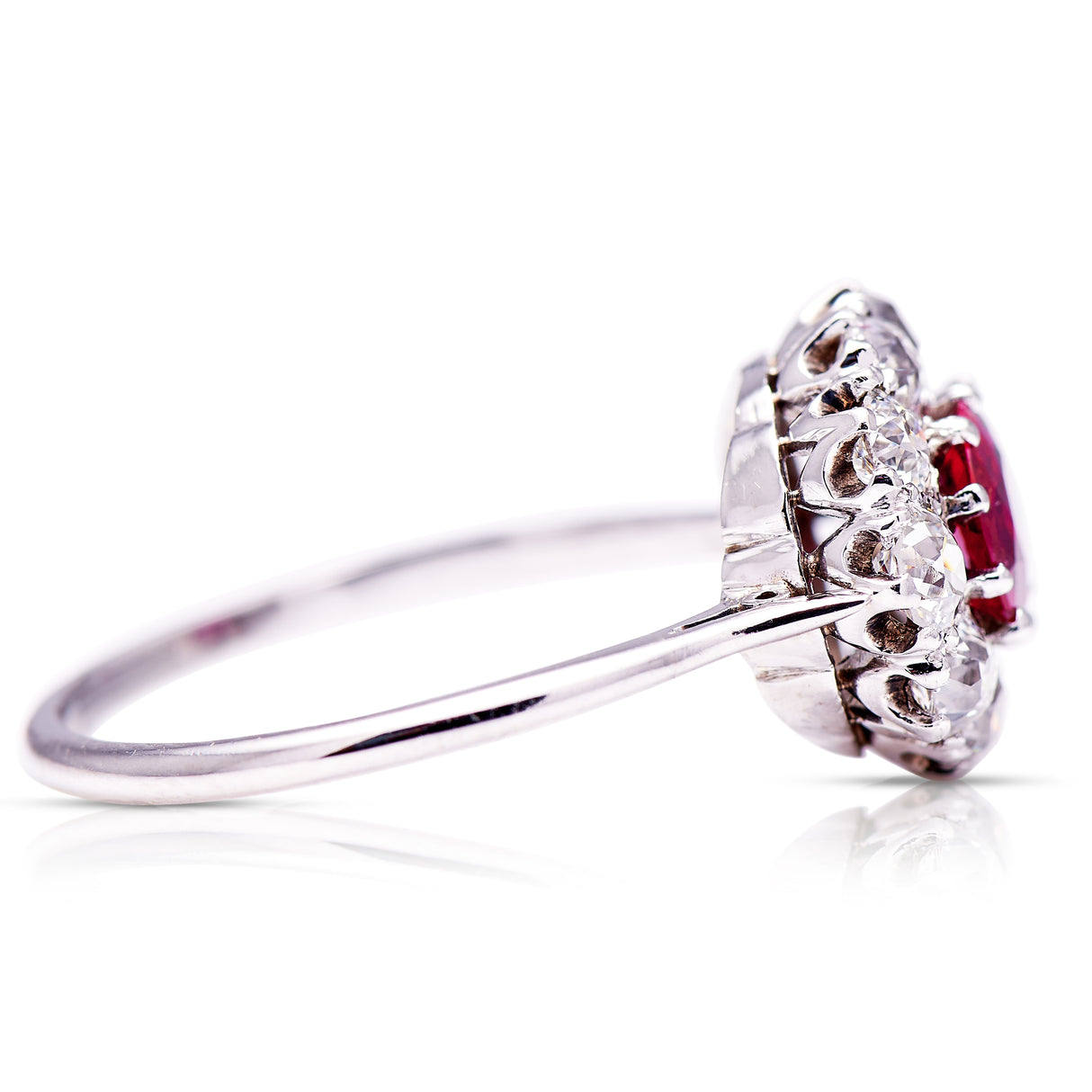Art Deco, ruby & diamond cluster ring