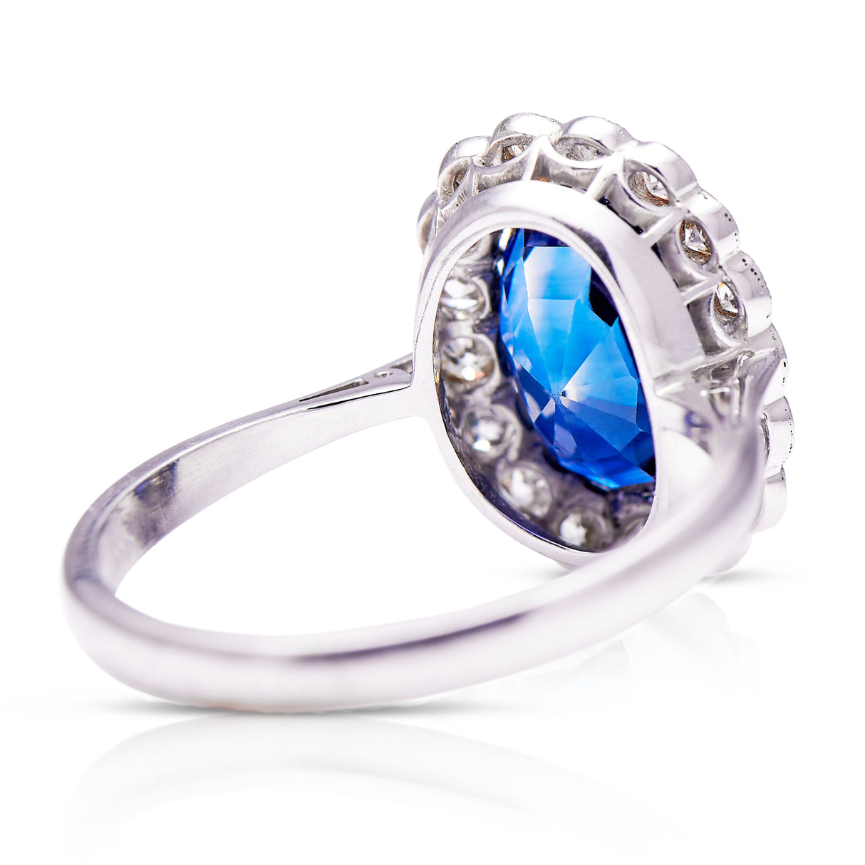 Edwardian, sapphire and diamond cluster ring