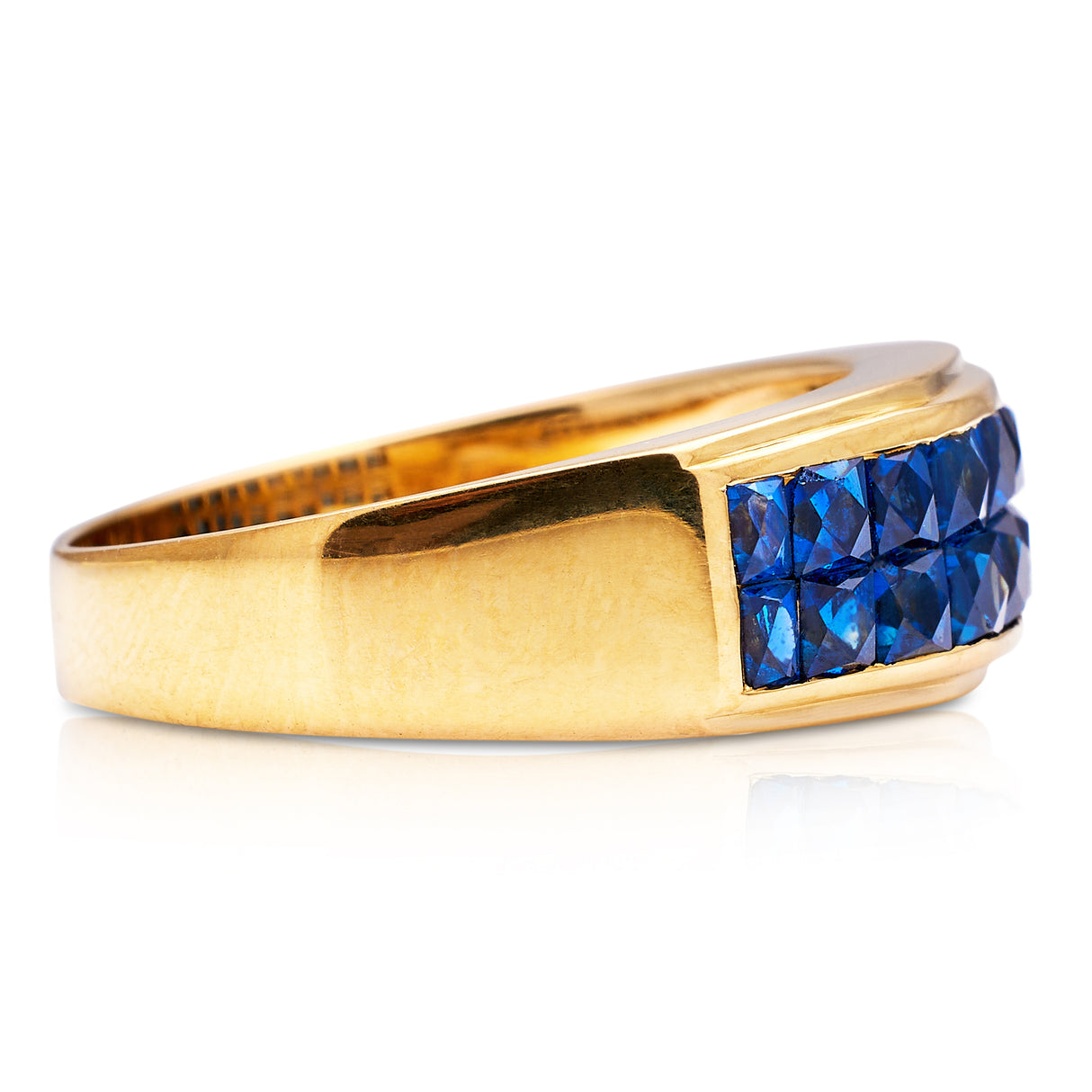 Vintage sapphire half-eternity band