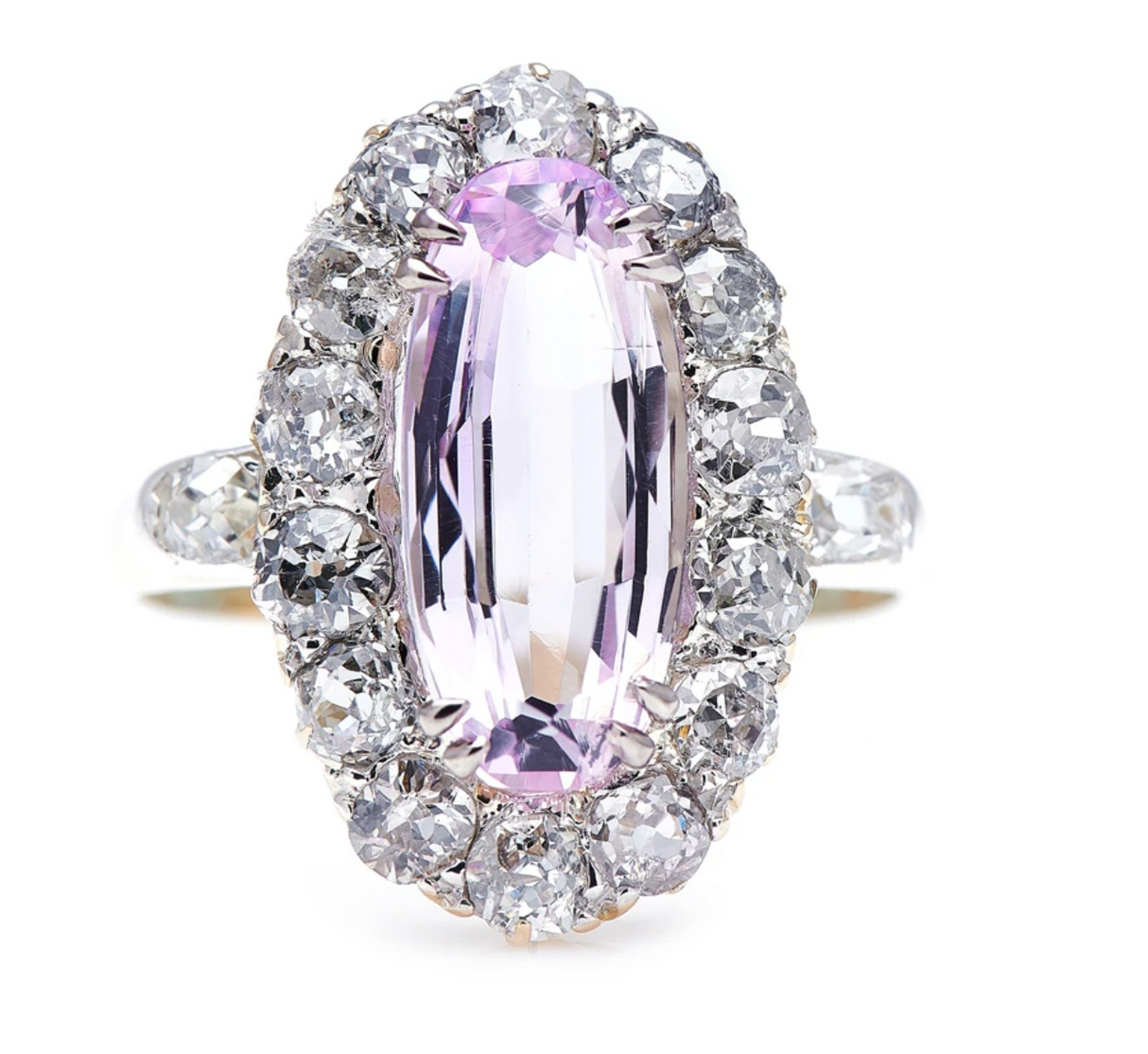 Art Deco, ruby and diamond ring and Victorian, topaz and diamond cluster ring