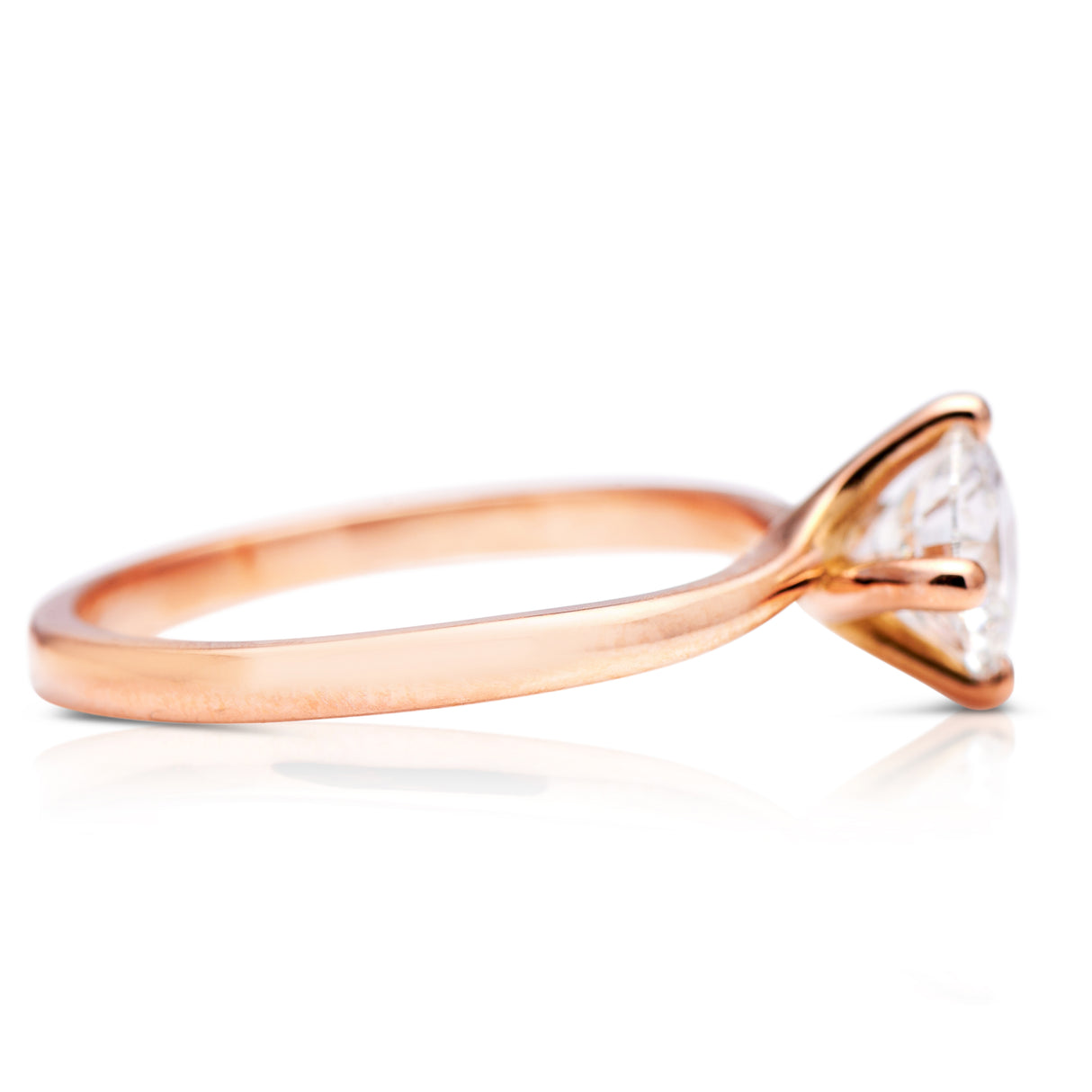 Vintage | 18ct rose gold, diamond engagement ring