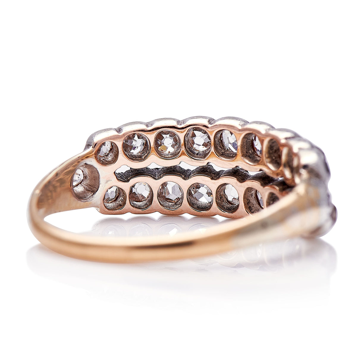 19th Century, Late Georgian, Silver, 15ct Gold, Diamond Ring