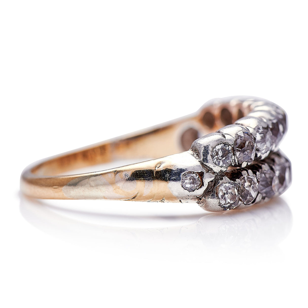 19th Century, Late Georgian, Silver, 15ct Gold, Diamond Ring