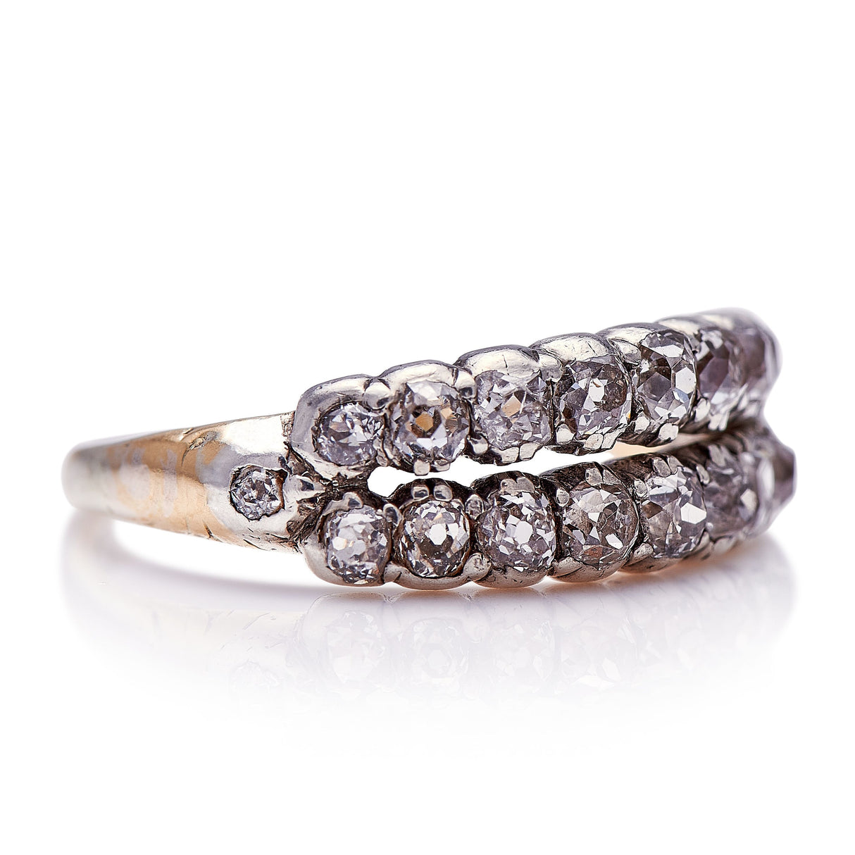 19th Century, Late Georgian, Silver, 15ct Gold, Diamond Ring