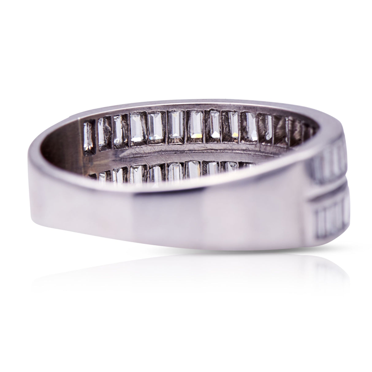 Untreated Antique Vintage, 18ct White Gold, Diamond Ring