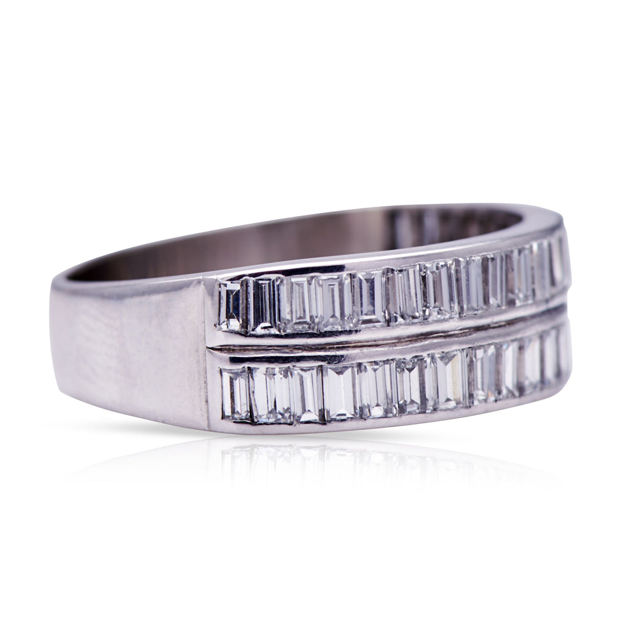 Untreated Antique Vintage, 18ct White Gold, Diamond Ring