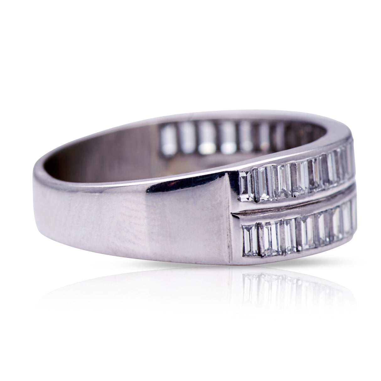 Untreated Antique Vintage, 18ct White Gold, Diamond Ring