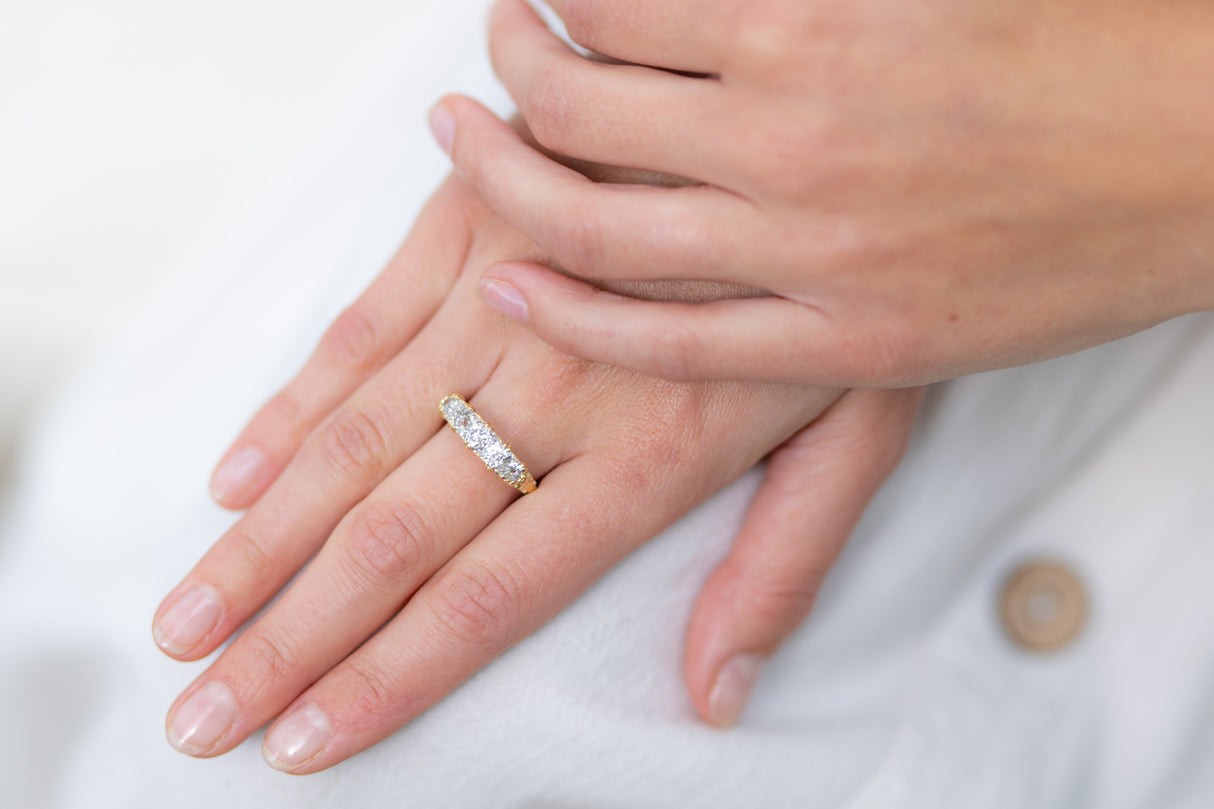 Victorian, 18ct Gold, Diamond Five-Stone Ring | Antique Rings | Antique Ring Boutique | Vintage Engagement Rings | Antique Engagement Rings