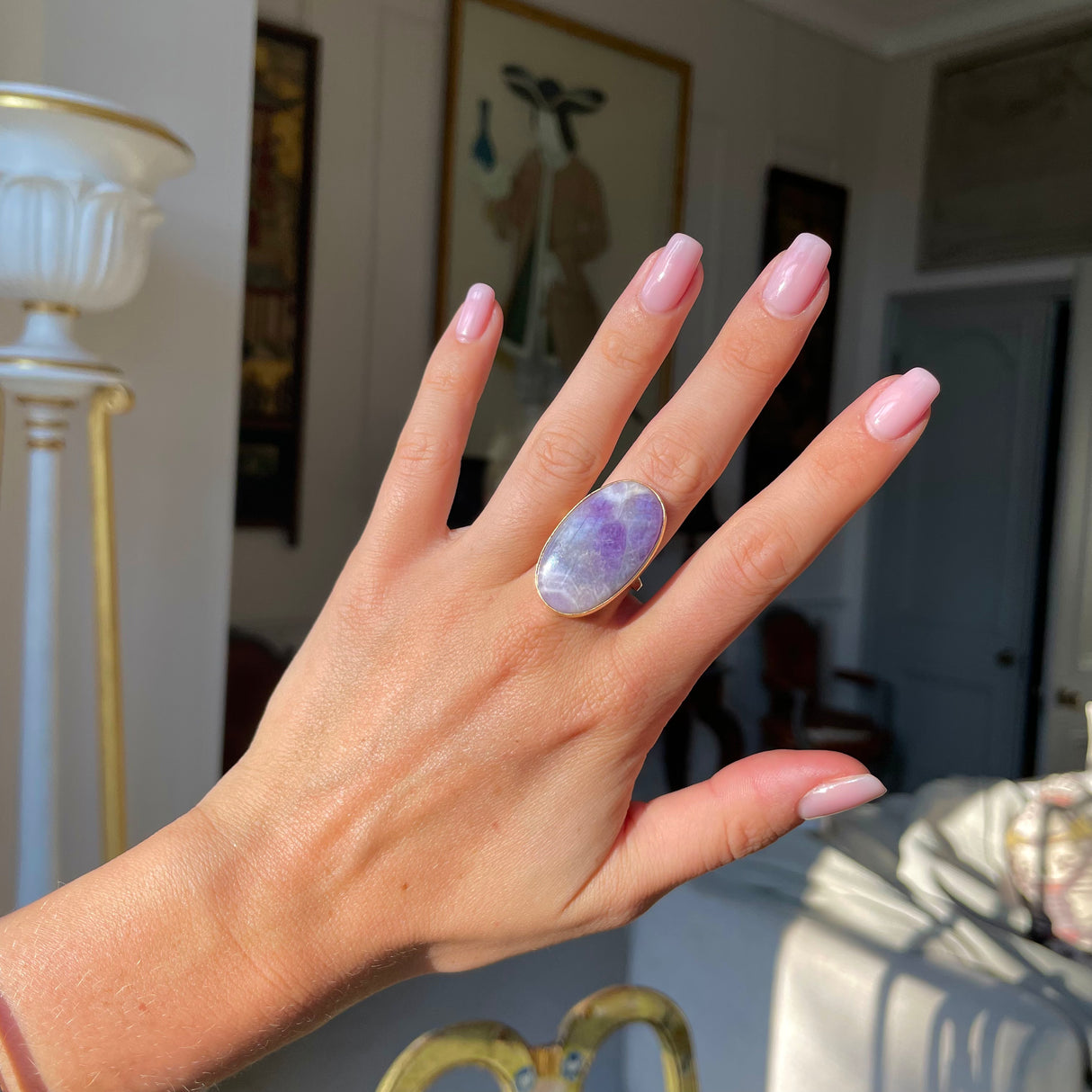 French | powerful, natural amethyst ring