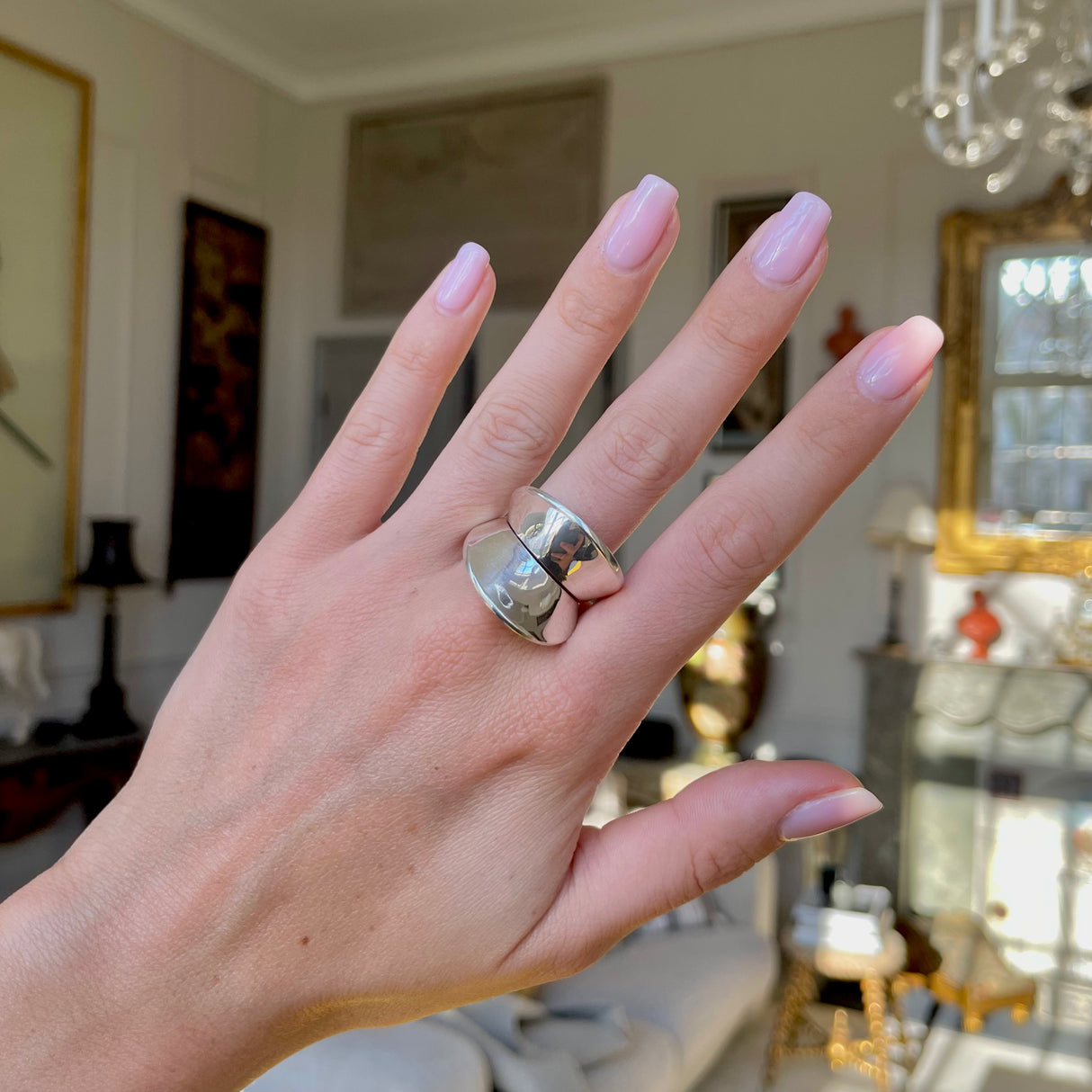 Georg jensen | impressive sculptural ring, sterling silver