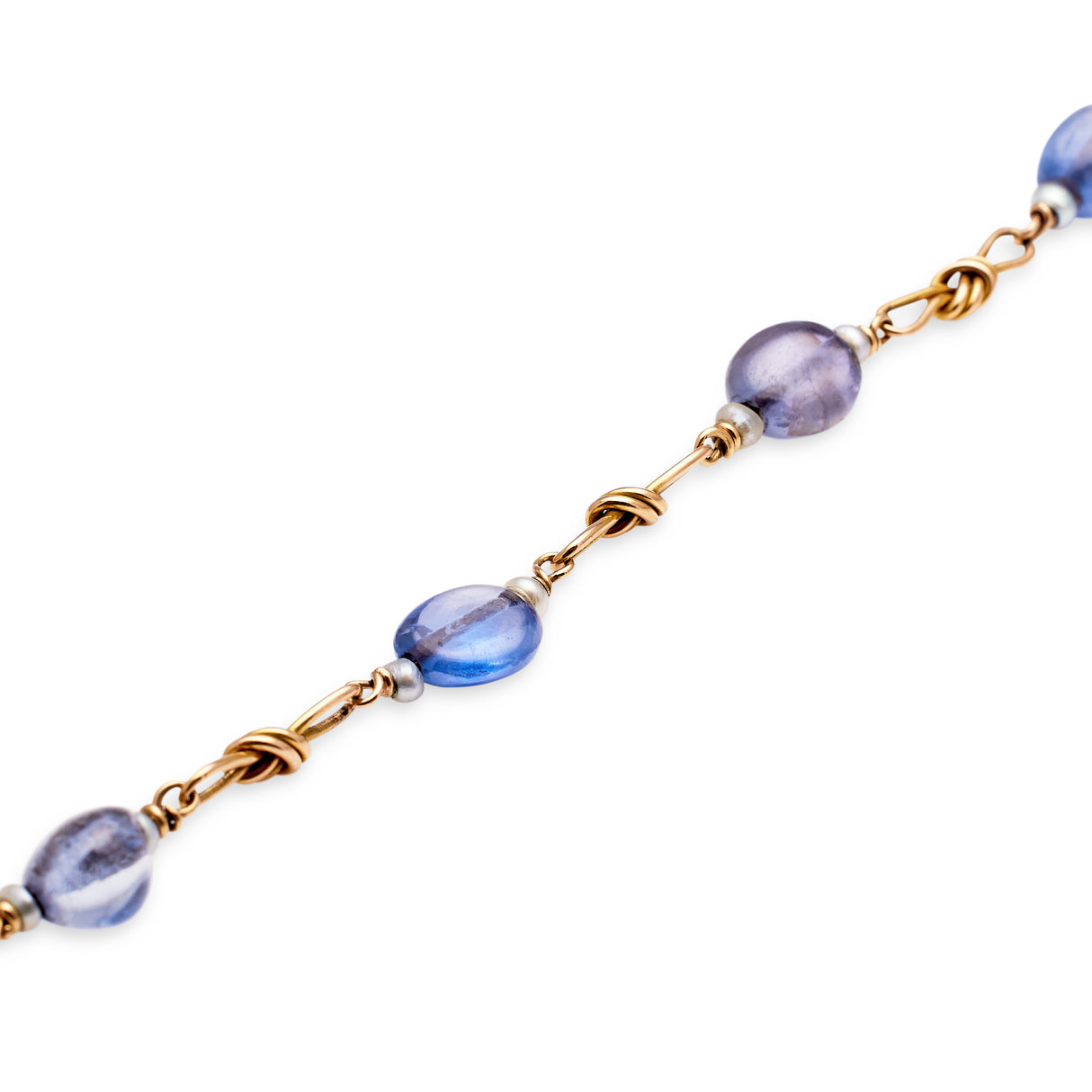 Reserved | antique | sapphire bead bracelet, 15ct yellow gold