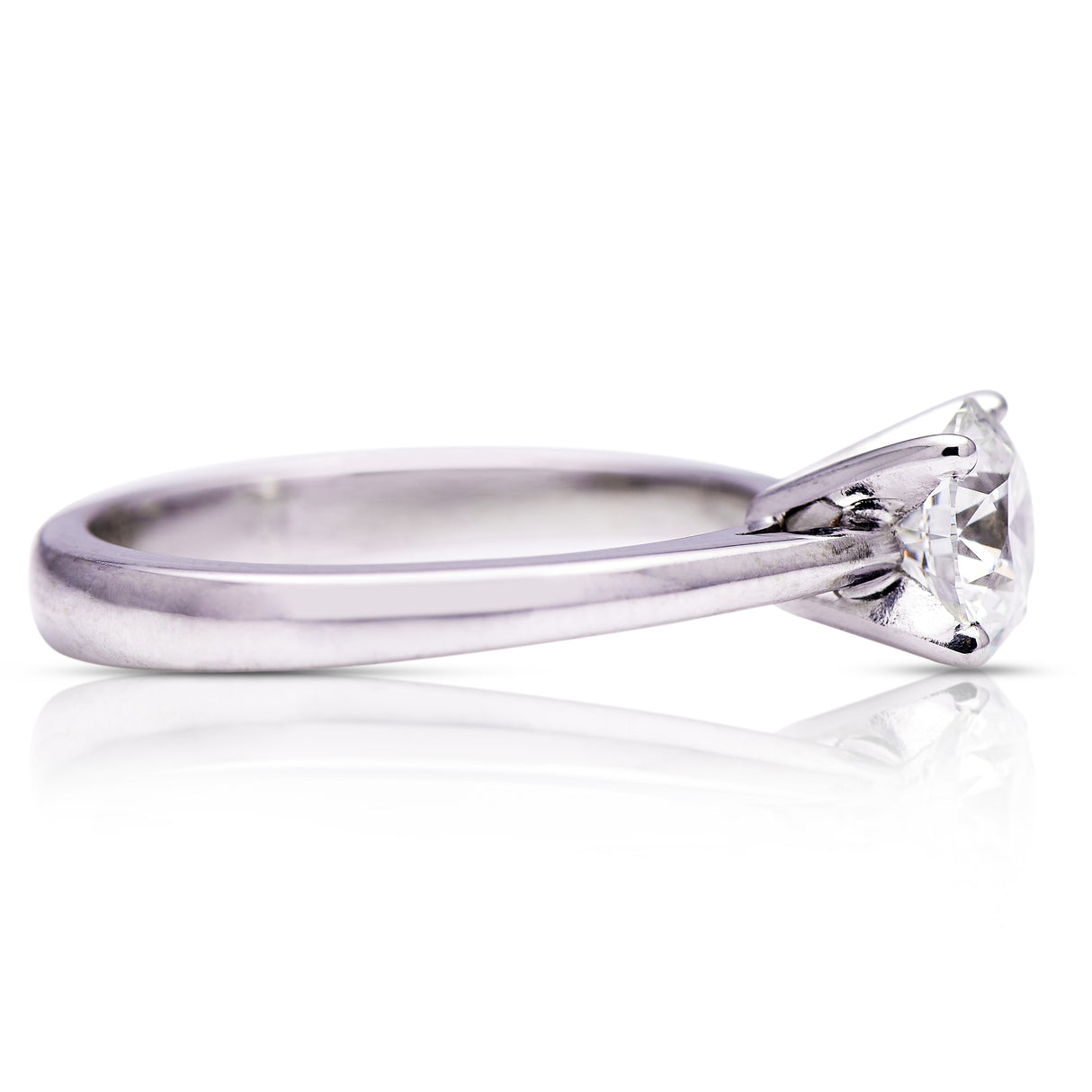 Vintage | solitaire 0.93ct vs2| h diamond engagement ring