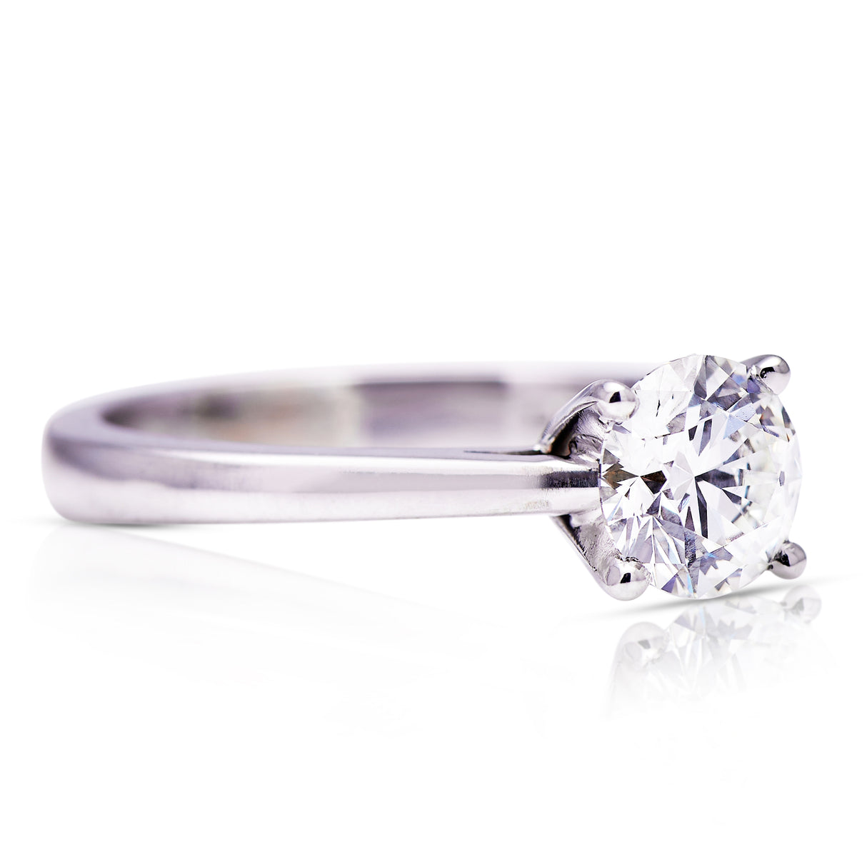 Vintage | solitaire 0.93ct vs2| h diamond engagement ring