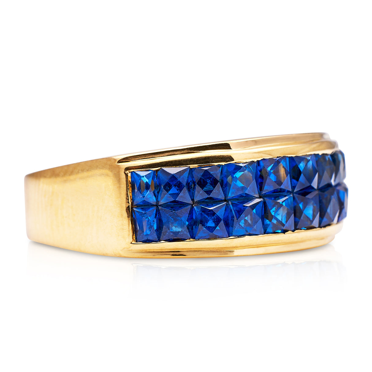 Vintage sapphire half-eternity band