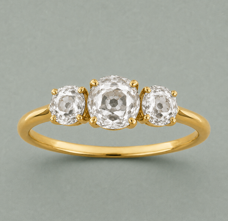 Three-stone (trilogy) engagement rings