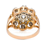 Vintage diamond cluster ring, 18ct rose gold