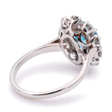 Vintage, zircon & diamond cluster ring