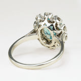 Vintage, zircon & diamond cluster ring