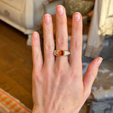 Vintage, citrine & diamond band