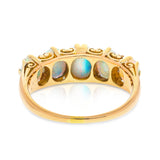 Antique, Edwardian, Five Stone Opal Ring, 18ct Yellow Gold