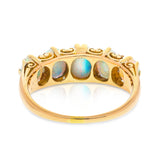 Antique, Edwardian, five-stone opal ring, 18ct yellow gold