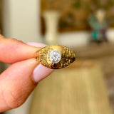 Vintage, 1960s Tiffany & co solitaire diamond class ring