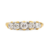 Antique diamond five-stone engagement ring