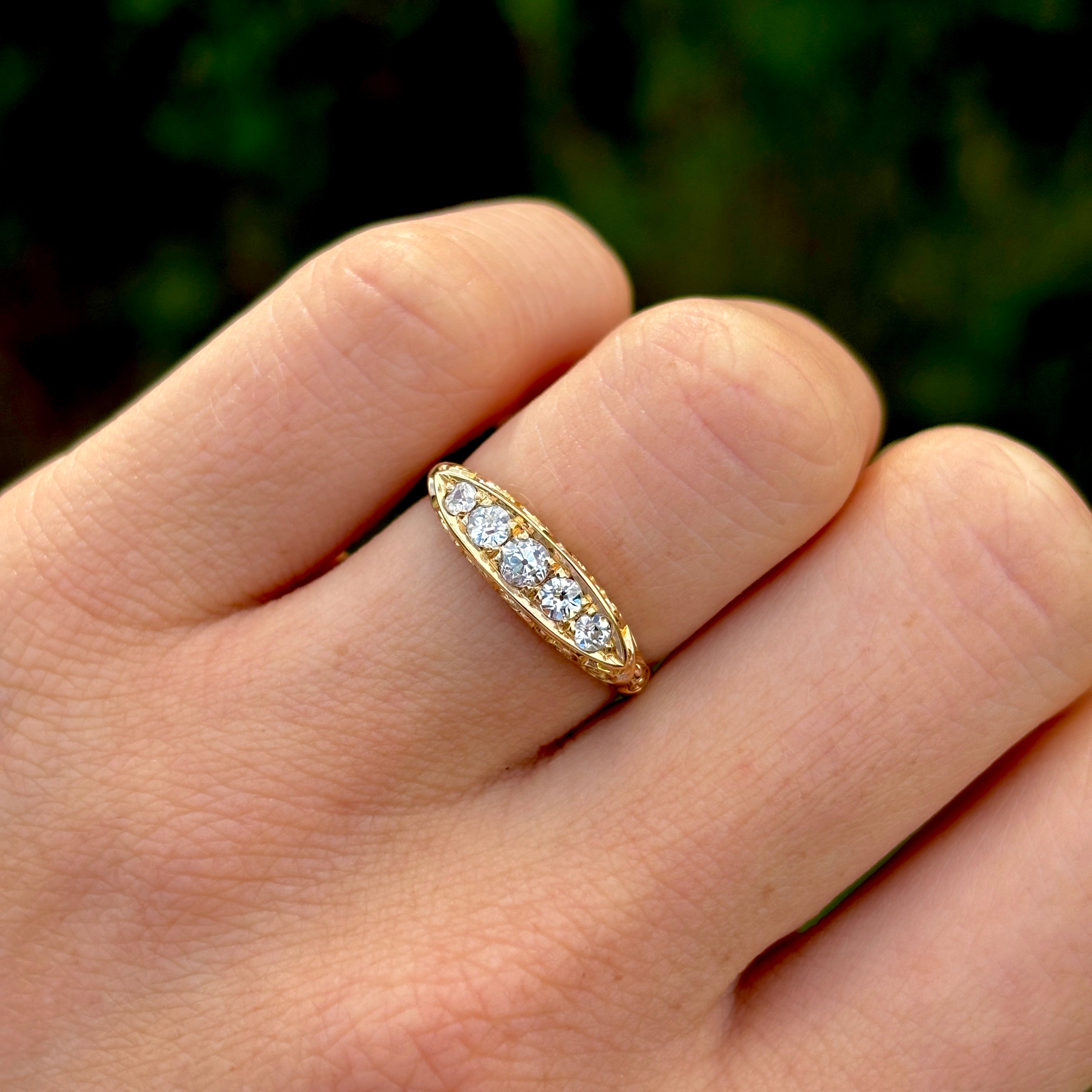 Antique, Edwardian five-stone diamond ring – Antique Ring Boutique