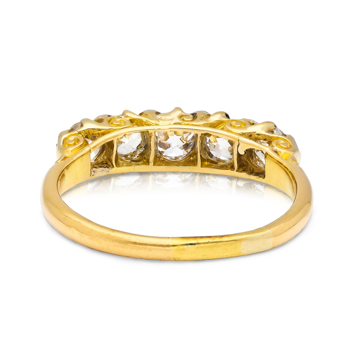 Antique diamond five-stone engagement ring