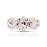 Vintage, 1970s cubic zirconia triple cluster ring front