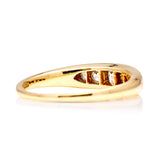 Antique, Edwardian five-stone diamond ring front back