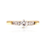 Antique, Edwardian old-cut solitaire diamond engagement ring